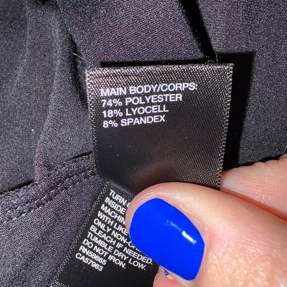 Nordstrom Zella Cropped Athletic Tank Top Womens Large Black - Picture 9 of 9